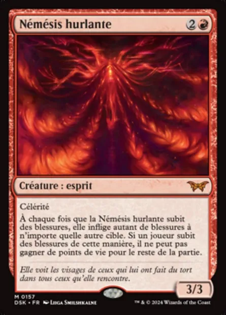 Némésis hurlante, carte Magic DSK 157 — extension Duskmourn: House of Horror