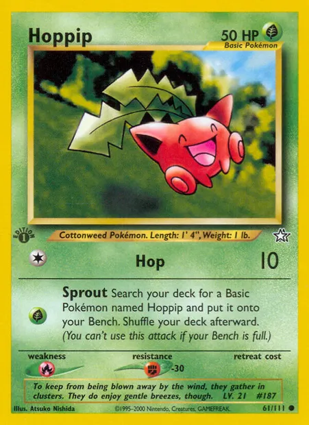 Hoppip, Pokémon card NG 61 — Neo Genesis set