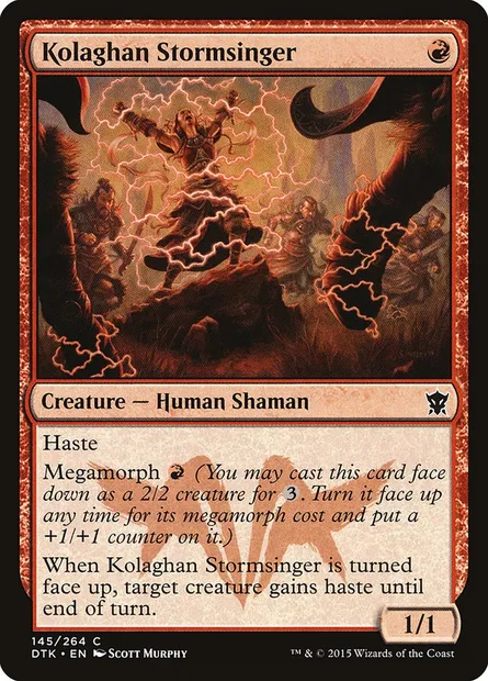 Kolaghan Stormsinger, Magic card DTK 145 — Dragons of Tarkir set