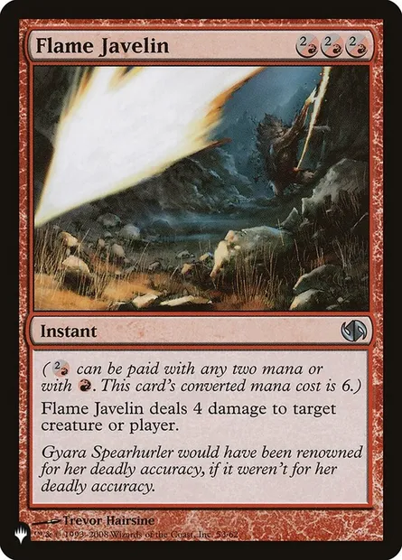 Flame Javelin, Magic card PLST DD2-53 — The List set