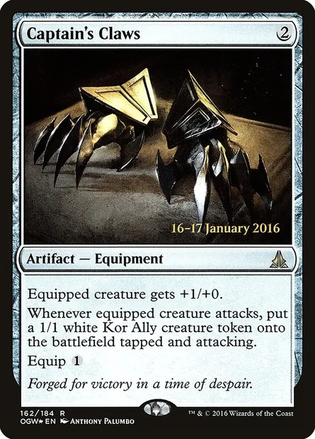 Griffes du capitaine, carte Magic POGW 162s — extension Oath of the Gatewatch Promos
