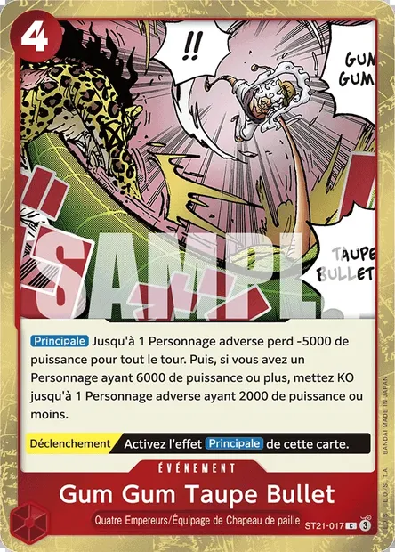 Gum Gum Taupe Bullet, carte One Piece ST21-017 — extension GEAR 5TH