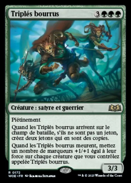Triplés bourrus, carte Magic WOE 172 — extension Wilds of Eldraine
