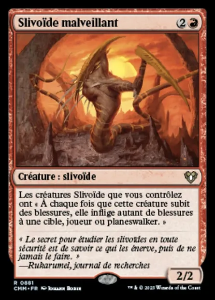 Slivoïde malveillant, carte Magic CMM 881 — extension Commander Masters