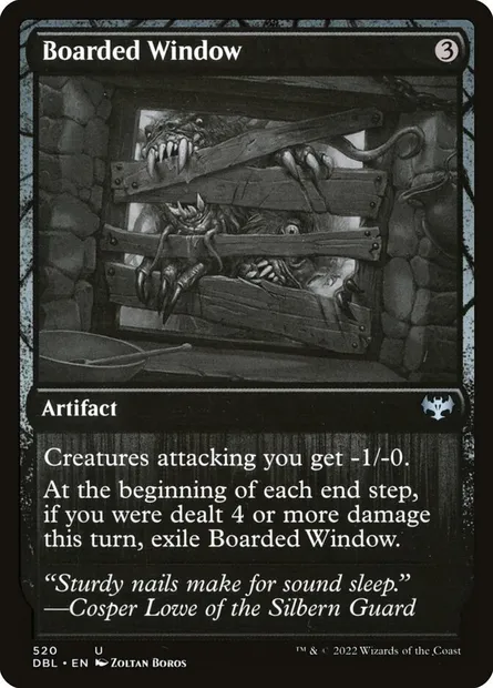 Boarded Window, Magic card DBL 520 — Innistrad: Double Feature set