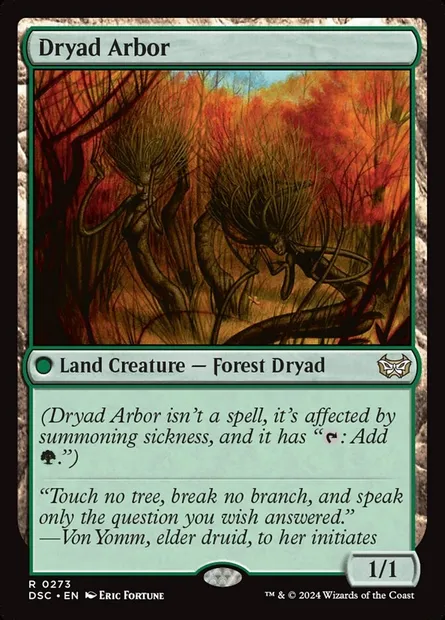 Dryad Arbor, Magic card DSC 273 — Duskmourn: House of Horror Commander set