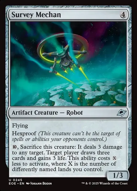 Survey Mechan, Magic card EOE 245 — Edge of Eternities set
