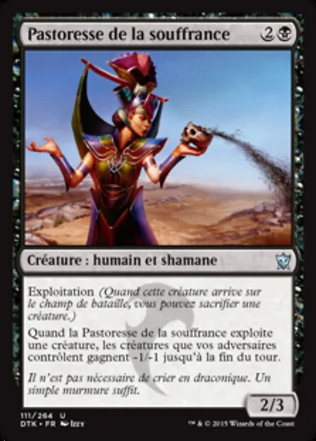 Pastoresse de la souffrance, carte Magic DTK 111 — extension Les Dragons de Tarkir