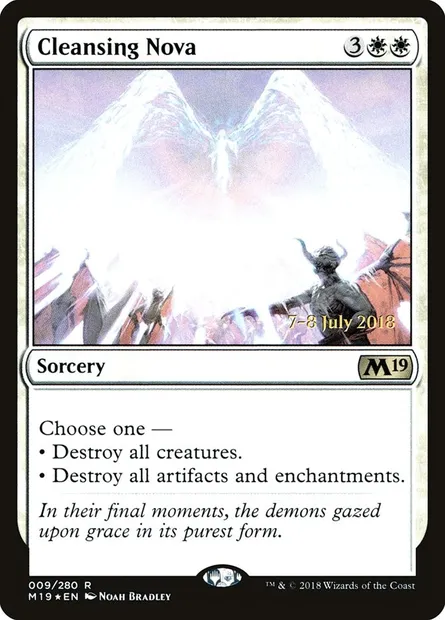 Cleansing Nova, Magic card PM19 9s — Core Set 2019 Promos set