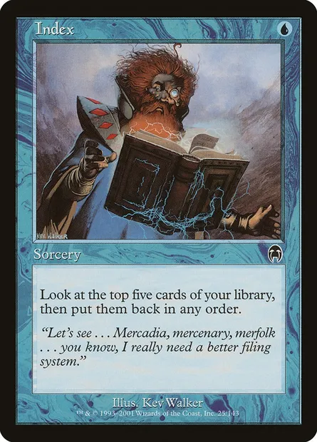 Index, Magic card APC 25 — Apocalypse set