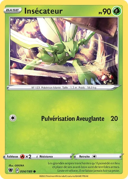 Insécateur, carte Pokémon ASR 004 — extension Astres Radieux