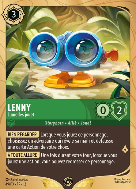 Lenny - Jumelles jouet, carte Disney Lorcana P3-049 — extension P3