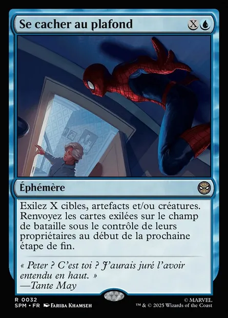 Se cacher au plafond, carte Magic SPM 32 — extension Marvel's Spider-Man
