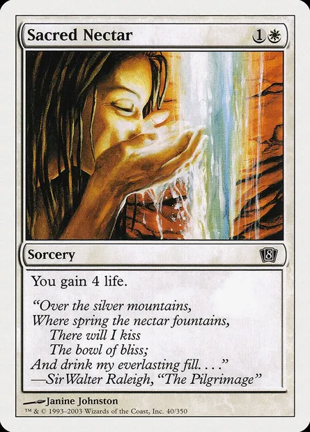 Sacred Nectar, Magic card 8ED 40 — Eighth Edition set