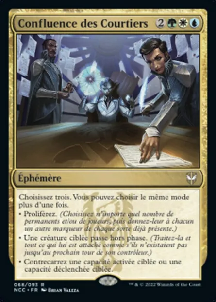Confluence des Courtiers, carte Magic NCC 68 — extension New Capenna Commander