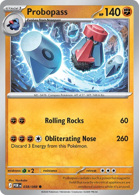 Probopass, Pokémon card POR 038 — Perfect Order set