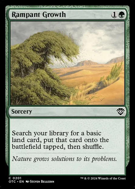Rampant Growth, Magic card OTC 201 — Outlaws of Thunder Junction Commander set