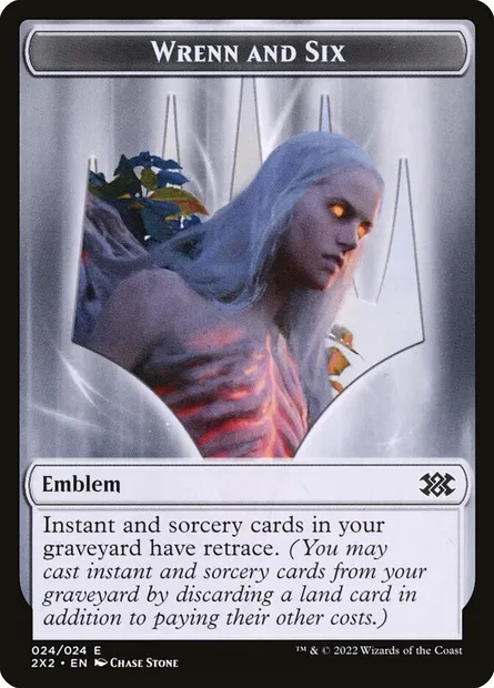 Wrenn and Six Emblem, carte Magic T2X2 24 — extension Double Masters 2022 Tokens