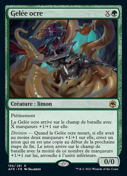 Gelée ocre, carte Magic AFR 196 — extension Forgotten Realms: Aventures dans les Royaumes Oubliés