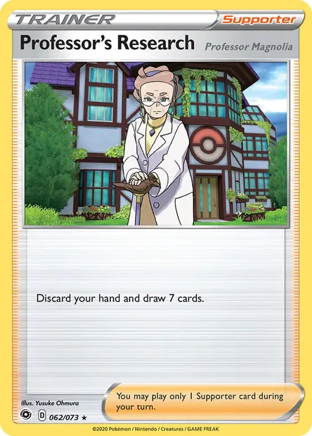 Professor's Research (Professor Magnolia), Pokémon card CPA 62 — Champion's Path set