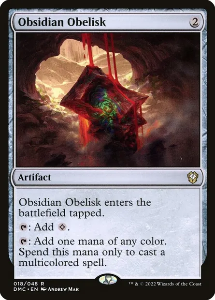 Obsidian Obelisk, Magic card DMC 18 — Dominaria United Commander set
