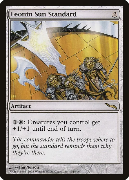 Leonin Sun Standard, Magic card MRD 194 — Mirrodin set