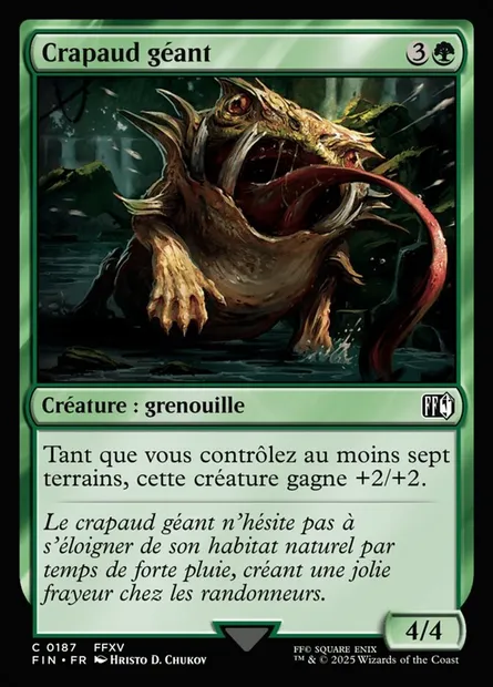 Crapaud géant, carte Magic FIN 187 — extension Final Fantasy