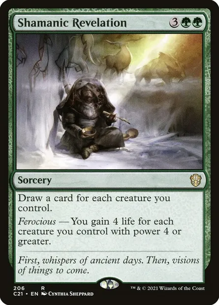 Shamanic Revelation, Magic card C21 206 — Commander 2021 set