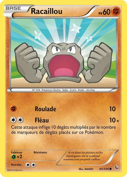 Racaillou, carte Pokémon FLF 45 — extension Étincelles