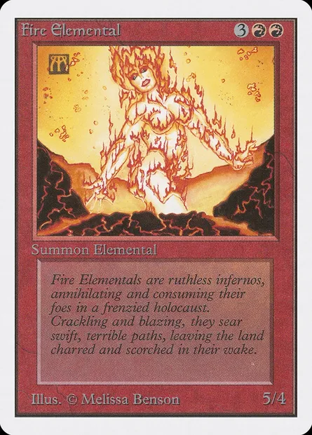 Élémental de feu, carte Magic 2ED 149 — extension Unlimited Edition