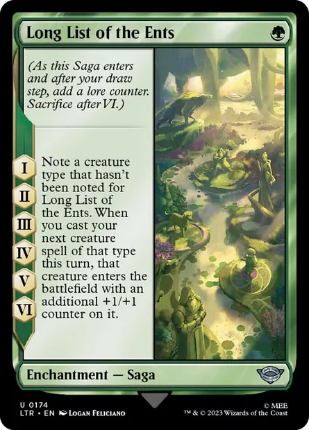Long List of the Ents, Magic card LTR 174 — The Lord of the Rings: Tales of Middle-earth set