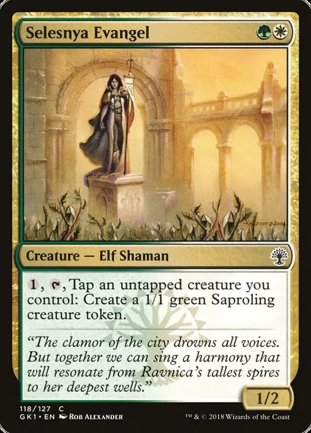 Selesnya Evangel, Magic card GK1 118 — GRN Guild Kit set