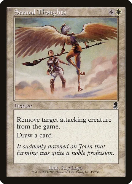 Second Thoughts, Magic card ODY 45 — Odyssey set