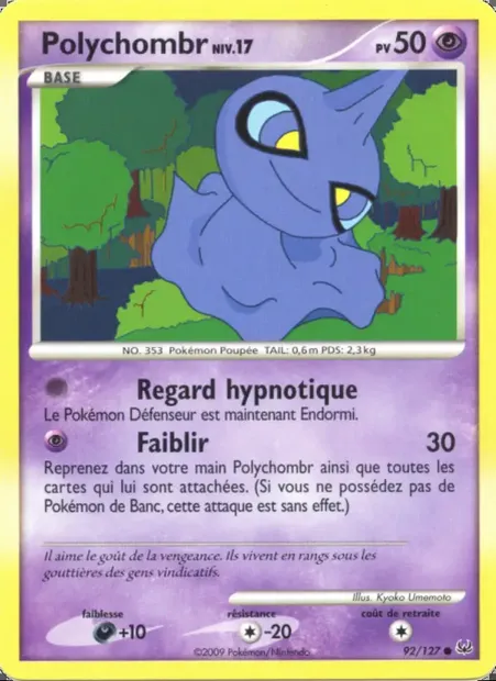 Polychombr, carte Pokémon PL 92 — extension Platine