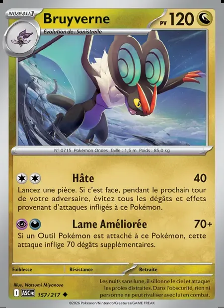 Bruyverne, carte Pokémon ASC 157 — extension Héros Transcendants