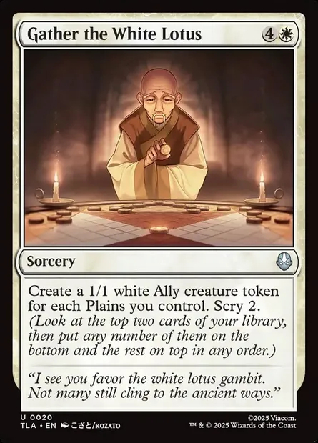 Gather the White Lotus, Magic card TLA 20 — Avatar: The Last Airbender set