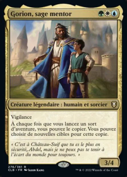 Gorion, sage mentor, carte Magic CLB 276 — extension Commander Légendes : la bataille de la Porte de Baldur
