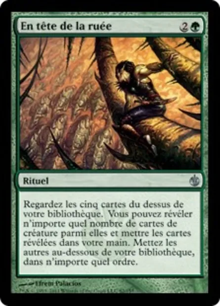 En tête de la ruée, carte Magic MBS 82 — extension Mirrodin assiégé