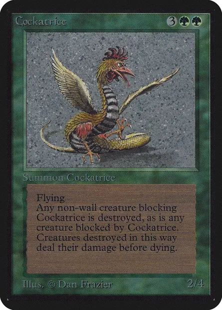 Cocatrix, carte Magic LEA 189 — extension Limited Edition Alpha
