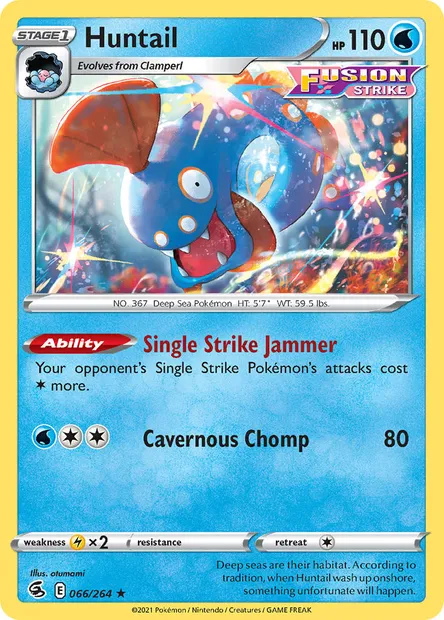 Huntail, Pokémon card FST 66 — Fusion Strike set