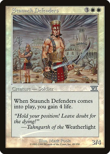 Staunch Defenders, Magic card FNM 12 — Friday Night Magic 2000 set