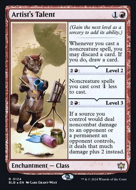 Talent de l'artiste, carte Magic PBLB 124s — extension Bloomburrow Promos