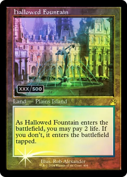 Hallowed Fountain, Magic card RVR 404z — Ravnica Remastered set