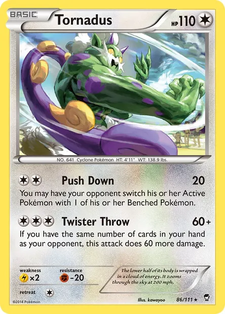 Tornadus, Pokémon card FFI 86 — Furious Fists set