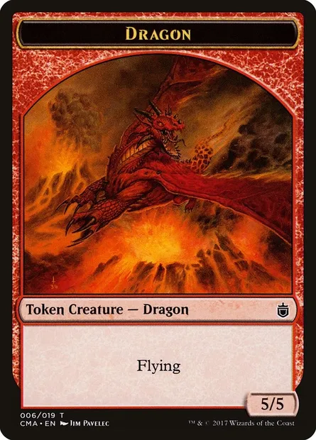 Dragon, Magic card TCMA 6 — Commander Anthology Tokens set