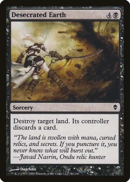 Desecrated Earth, Magic card ZEN 86 — Zendikar set