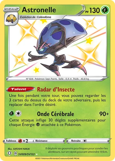 Astronelle, carte Pokémon SHF SV009 — extension Destinées Radieuses