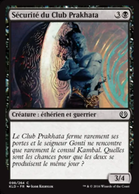 Sécurité du Club Prakhata, carte Magic KLD 98 — extension Kaladesh