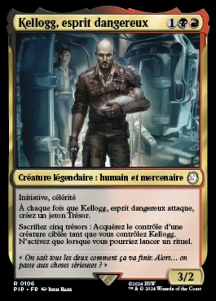Kellogg, esprit dangereux, carte Magic PIP 106 — extension Fallout