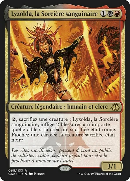 Lyzolda, la Sorcière sanguinaire, carte Magic GK2 65 — extension RNA Guild Kit
